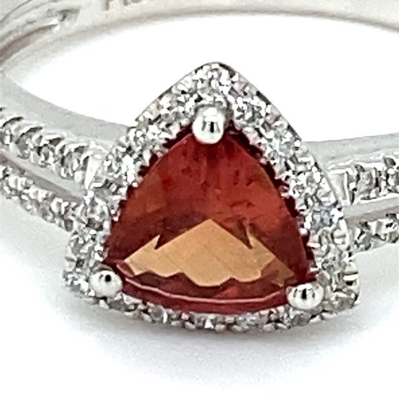 Certified Padparadscha Sapphire 1.00ct Ring - Picture 6 of 9